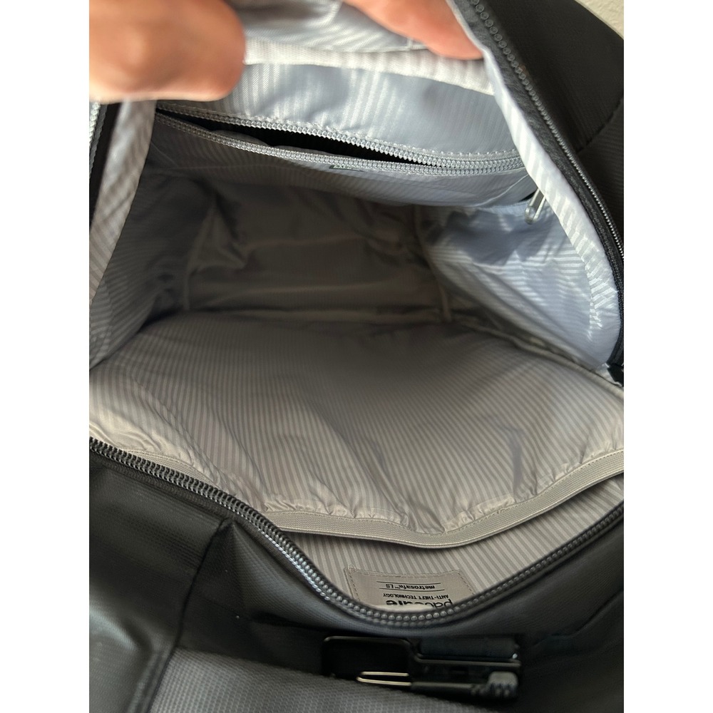 Pacsafe LS450 25L Unisex Travel Work Anti Theft Practical Black Backpack - Picture 8 of 12